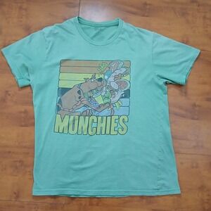 Scooby-Doo T-Shirt Mens Large Green Munchies Graphic Tee Retro L